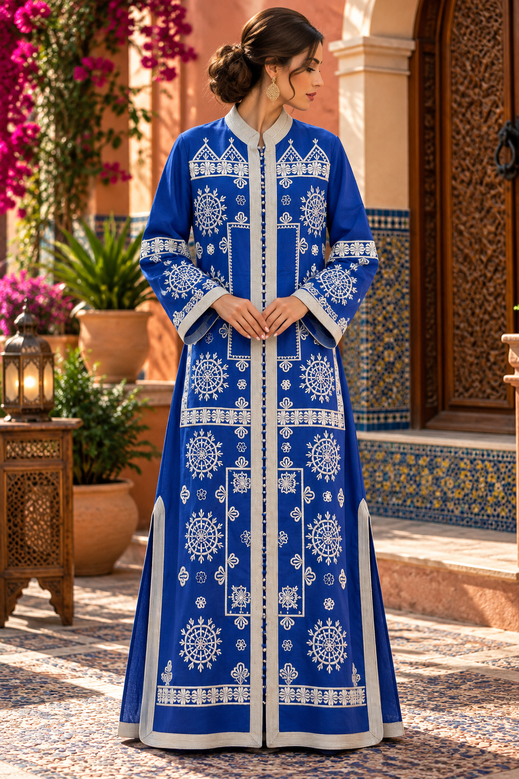 Caftan Cobalt Blue Courtyard - Front