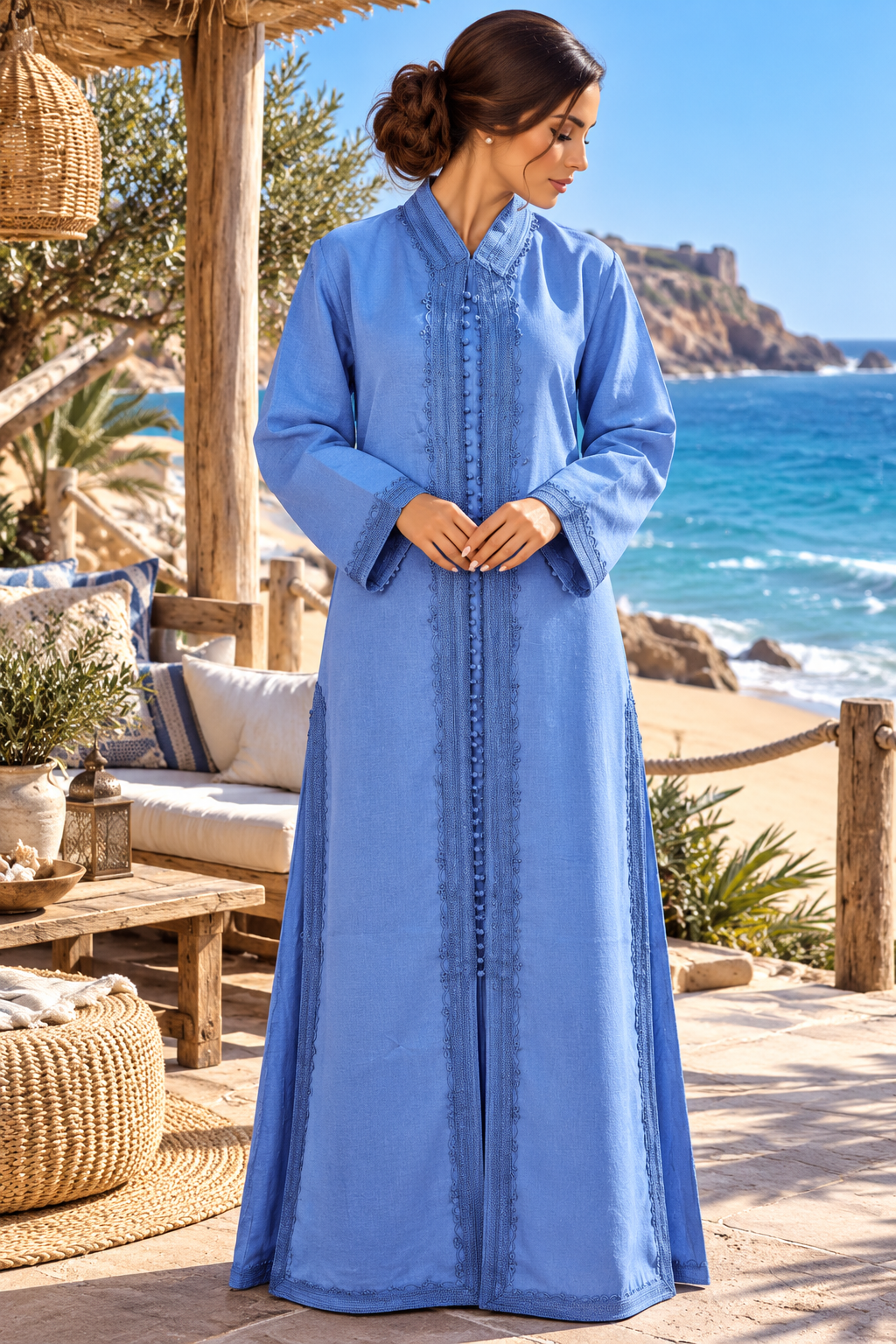 Caftan Periwinkle Blue Coastal - Front