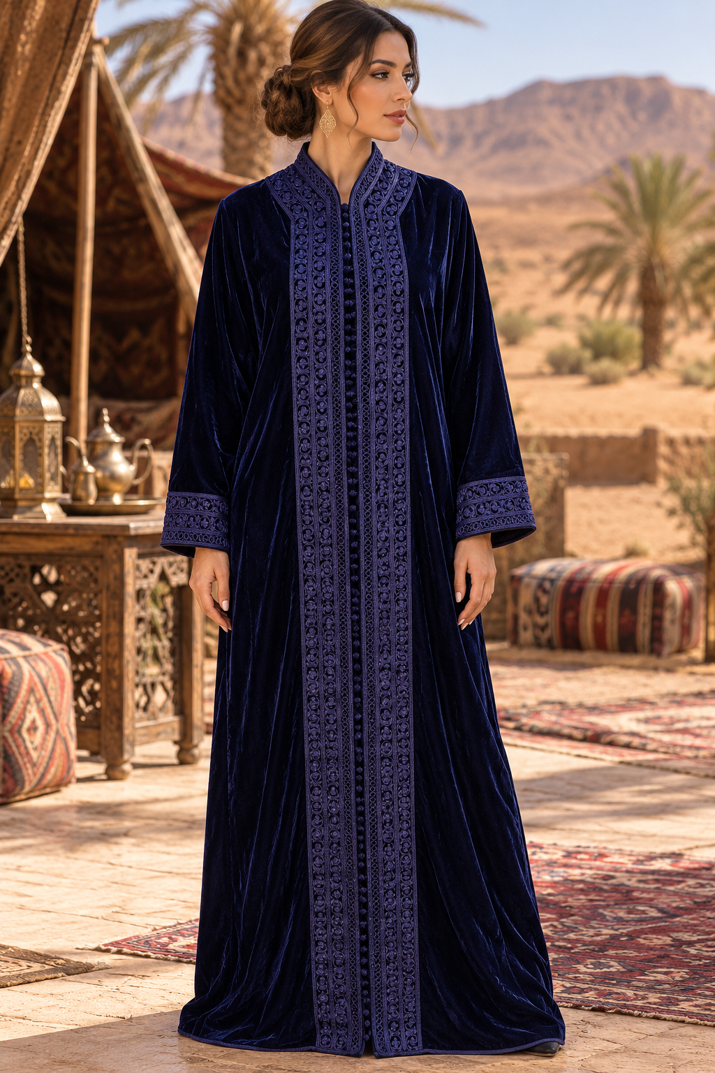 Caftan Desert Royalty Blue - Front