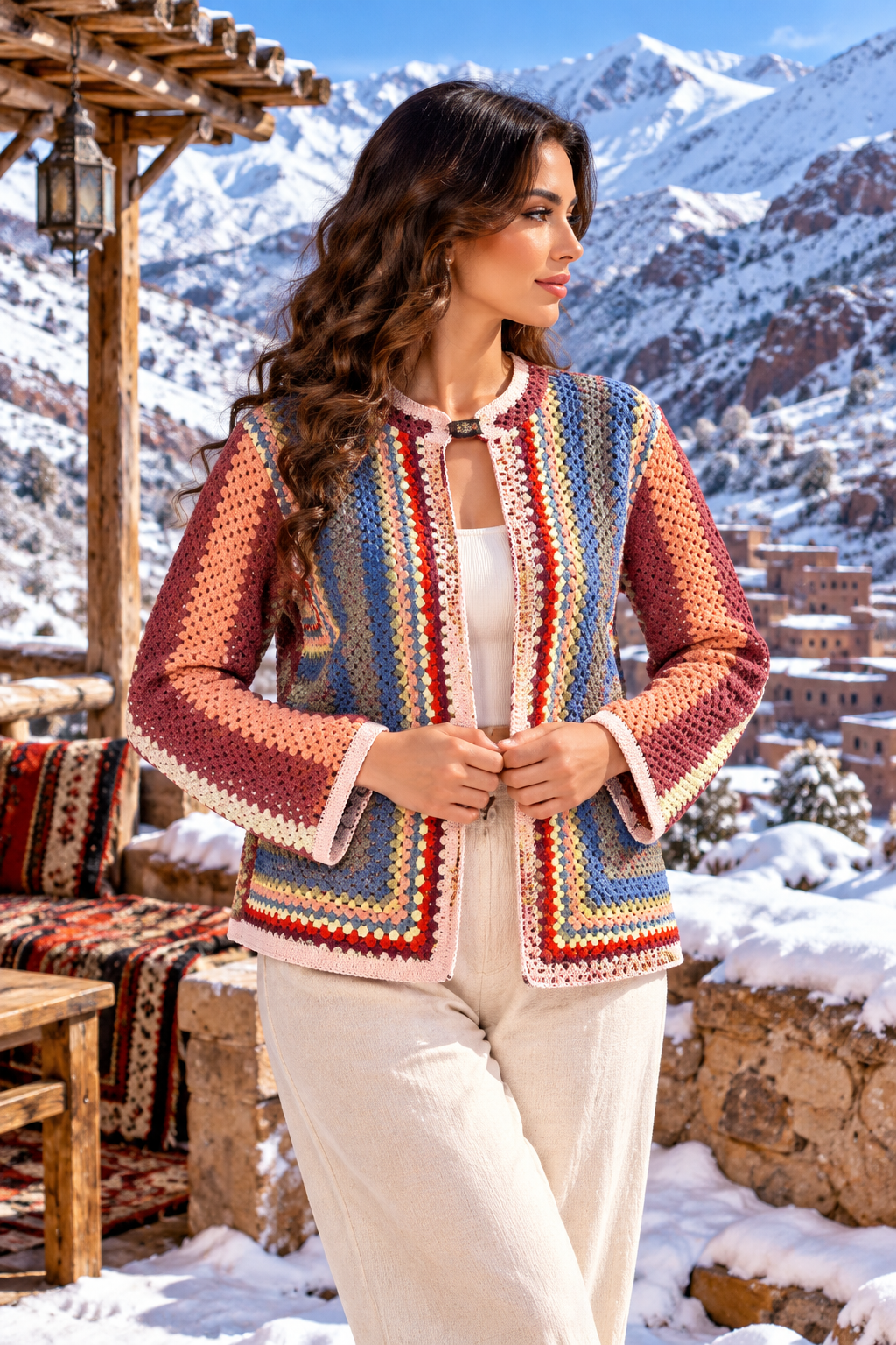 Jacket Pastel Crochet Alpine